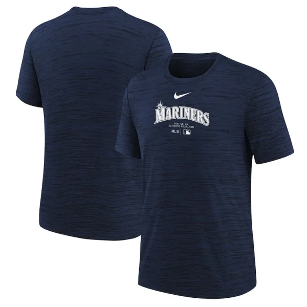 Seattle mariners nike youth authentic collection practice performance t shirt Navy