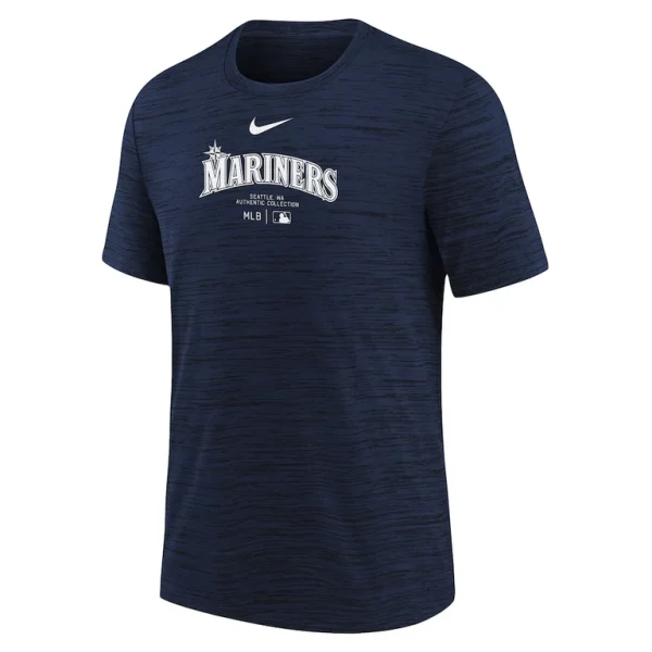 Seattle mariners nike youth authentic collection practice performance t shirt Navy Yth M