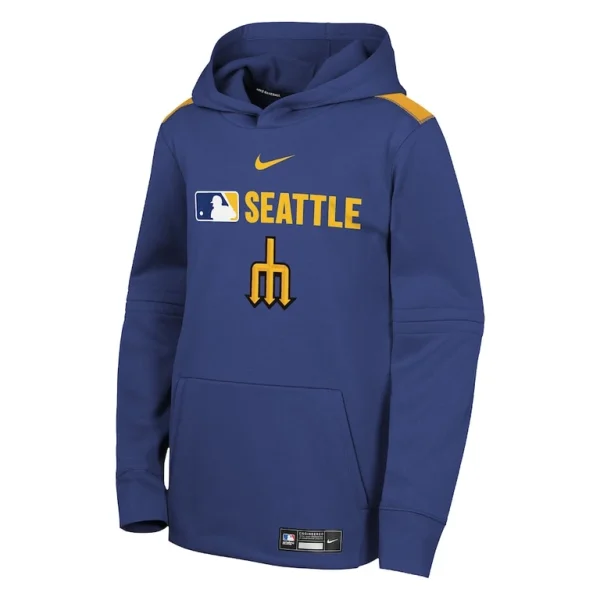 Seattle mariners nike youth city connect authentic collection performance pullover hoodie Royal Yth M