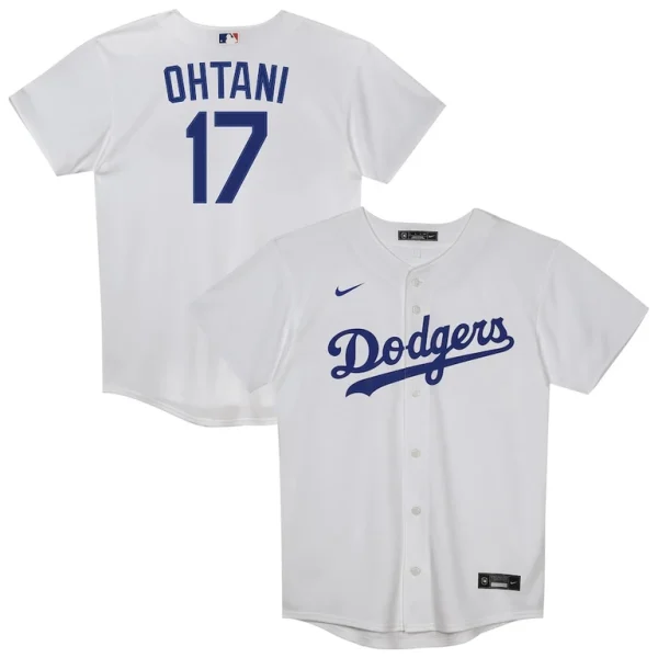 Shohei ohtani los angeles dodgers nike preschool home replica 2.0 player jersey White