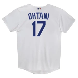 Shohei ohtani los angeles dodgers nike preschool home replica 2.0 player jersey White 7