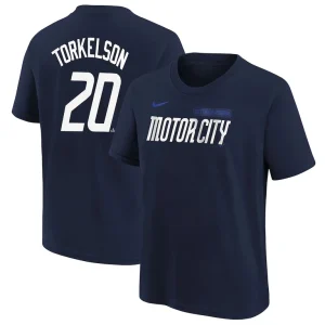 Spencer torkelson detroit tigers nike youth 2024 city connect name number t shirt Navy