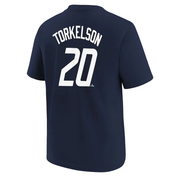Spencer torkelson detroit tigers nike youth 2024 city connect name number t shirt Navy Yth L