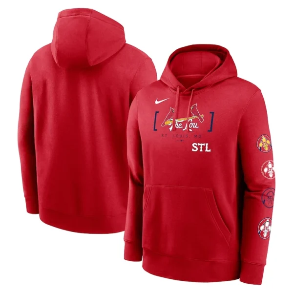St. louis cardinals nike 2024 city connect club fleece pullover hoodie Red