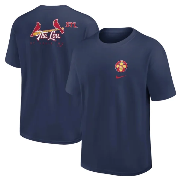 St. louis cardinals nike 2024 city connect max 90 t shirt Navy