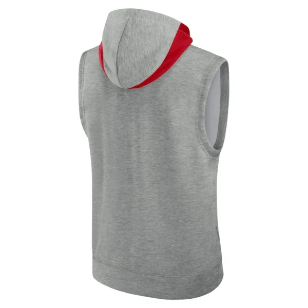 St. louis cardinals nike authentic collection early work performance sleeveless pullover hoodie Heather gray L