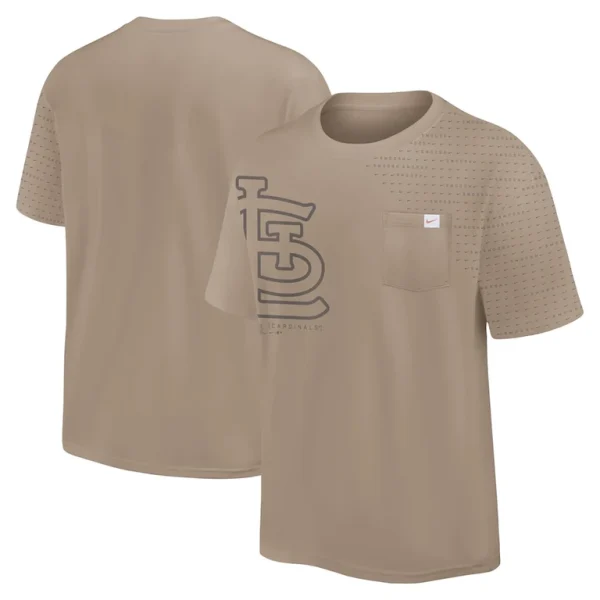 St. louis cardinals nike statement max90 pocket t shirt Khaki