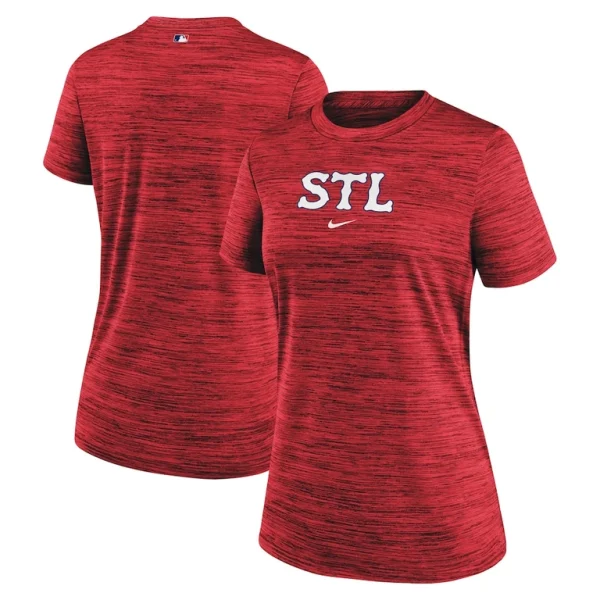 St. louis cardinals nike womens 2024 city connect authentic collection practice velocity t shirt Red