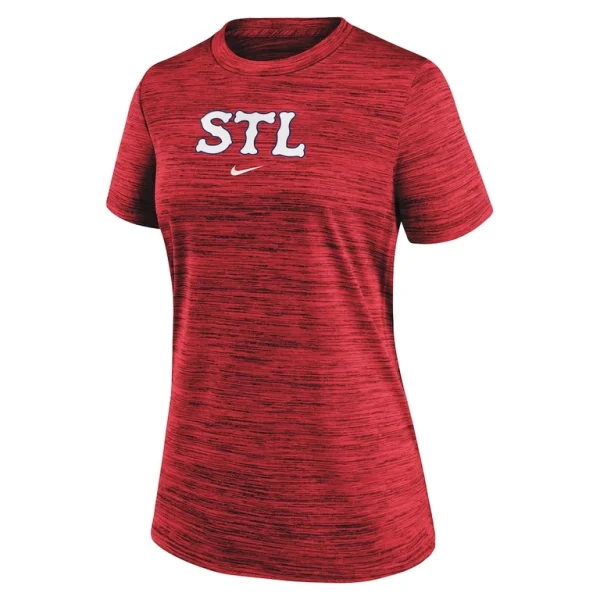 St. louis cardinals nike womens 2024 city connect authentic collection practice velocity t shirt Red S