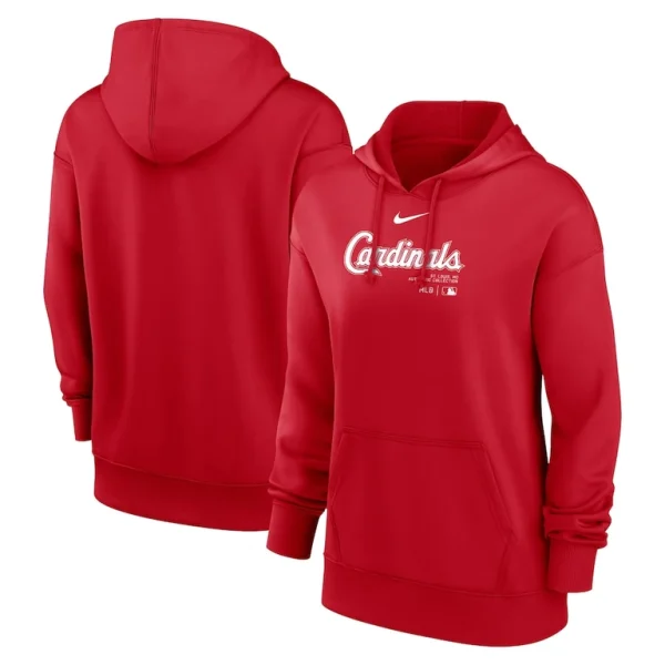 St. louis cardinals nike womens authentic collection performance pullover hoodie Red
