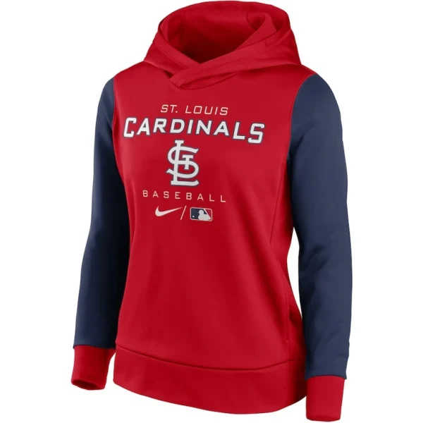St. louis cardinals nike womens authentic collection pullover hoodie Rednavy S