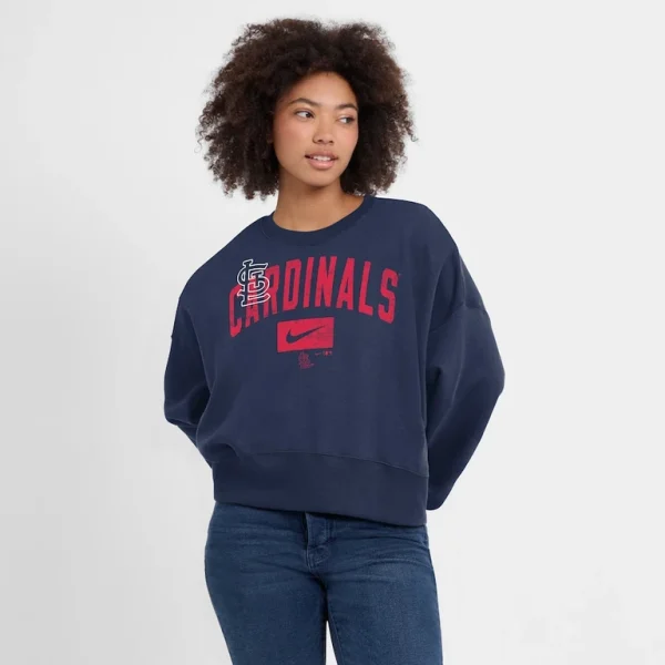 St. louis cardinals nike womens oversized pullover sweatshirt Navy L