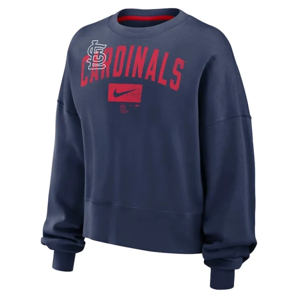 St. louis cardinals nike womens oversized pullover sweatshirt Navy S