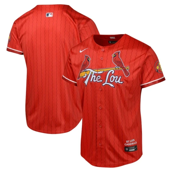 St. louis cardinals nike youth 2024 city connect limited jersey Red