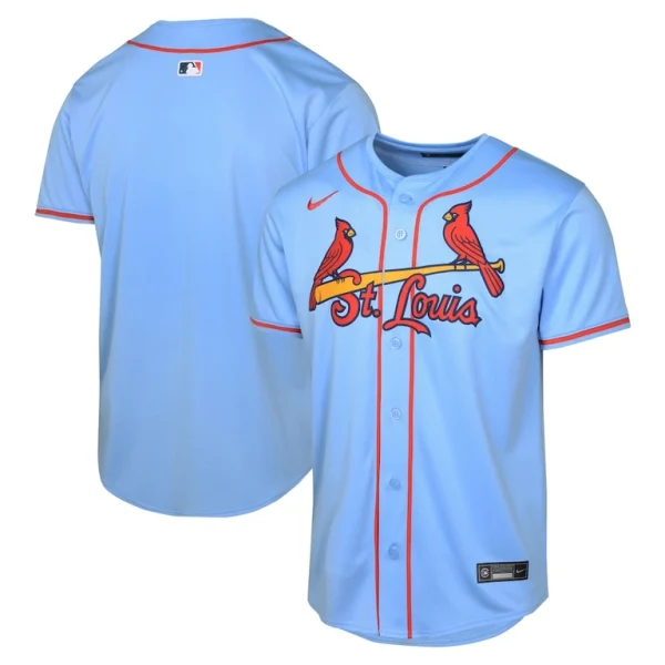 St. louis cardinals nike youth alternate limited jersey Light blue