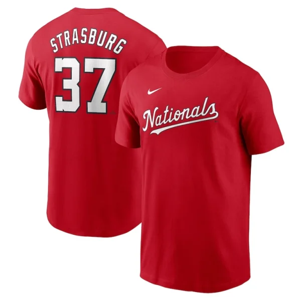 Stephen strasburg washington nationals nike fuse name number t shirt Red