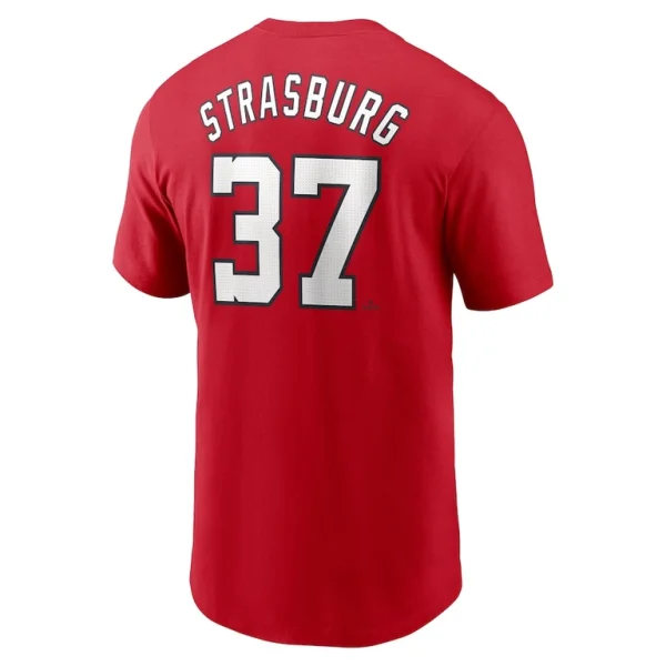 Stephen strasburg washington nationals nike fuse name number t shirt Red L