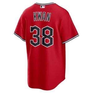 Steven kwan cleveland guardians nike alternate replica 2.0 player jersey Red L