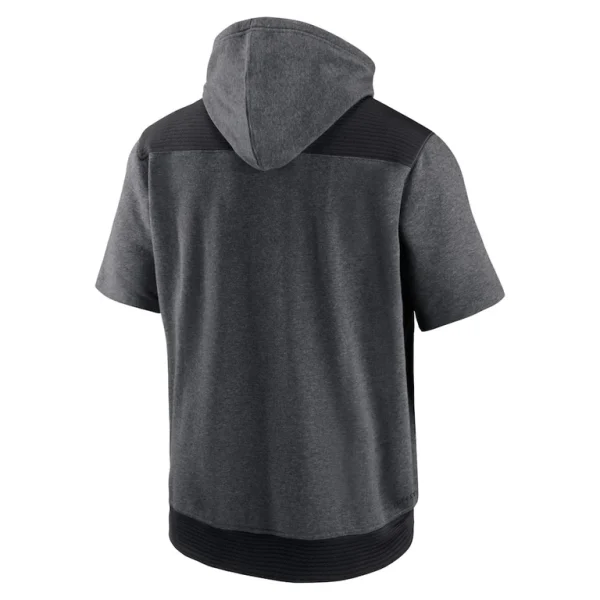 Tampa bay rays nike authentic collection dry flux performance quarter zip short sleeve hoodie Heathered charcoalblack L
