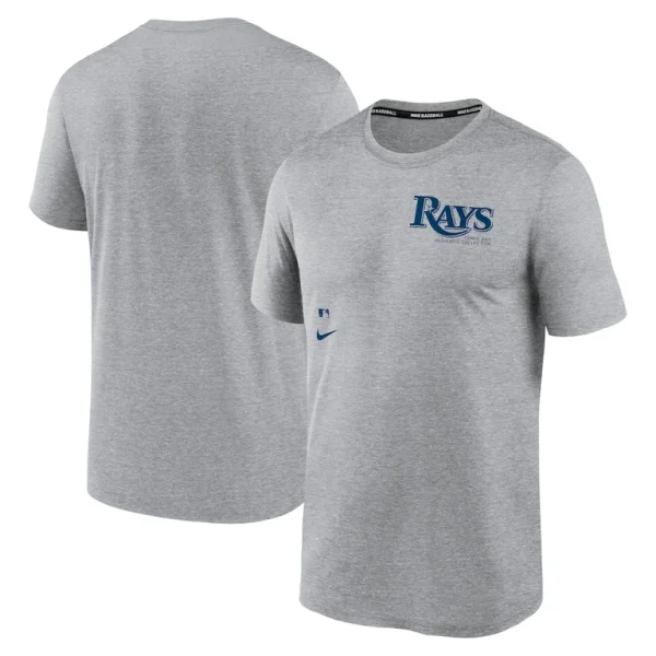 Tampa bay rays nike authentic collection early work tri blend performance t shirt Heather charcoal