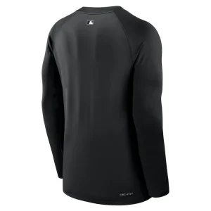 Tampa bay rays nike authentic collection game time raglan performance long sleeve t shirt Black L