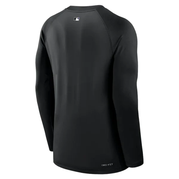 Tampa bay rays nike authentic collection game time raglan performance long sleeve t shirt Black L