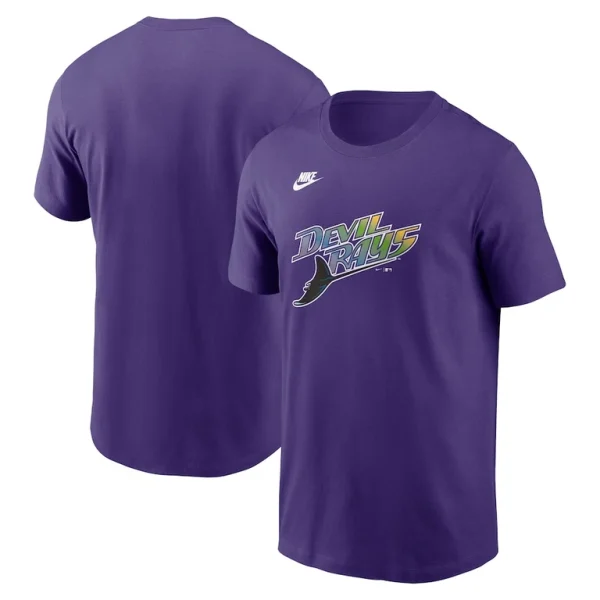 Tampa bay rays nike cooperstown collection team logo t shirt Purple