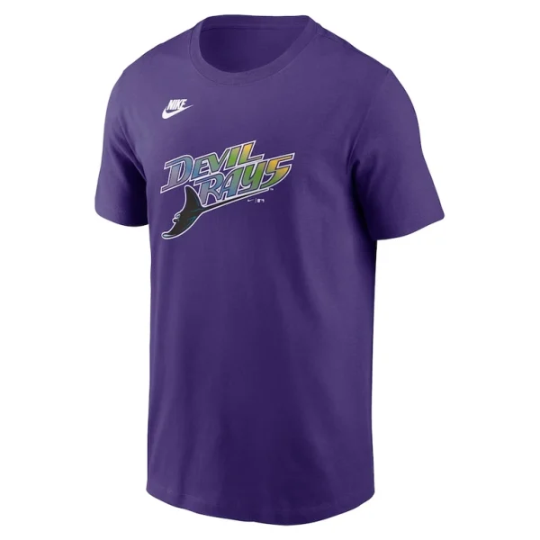 Tampa bay rays nike cooperstown collection team logo t shirt Purple M