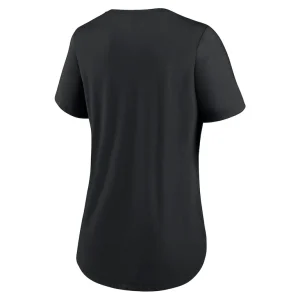 Tampa bay rays nike womens big swoosh tri blend scoop neck t shirt Black M