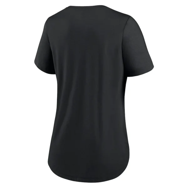 Tampa bay rays nike womens big swoosh tri blend scoop neck t shirt Black M