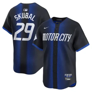 Tarik skubal detroit tigers nike city connect limited jersey Navy