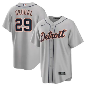 Tarik skubal detroit tigers nike road replica jersey Gray