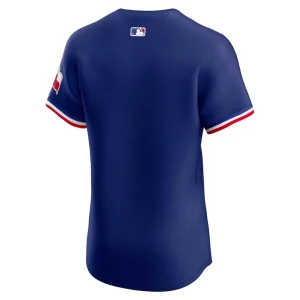 Texas rangers nike alternate vapor premier elite patch jersey Royal 42