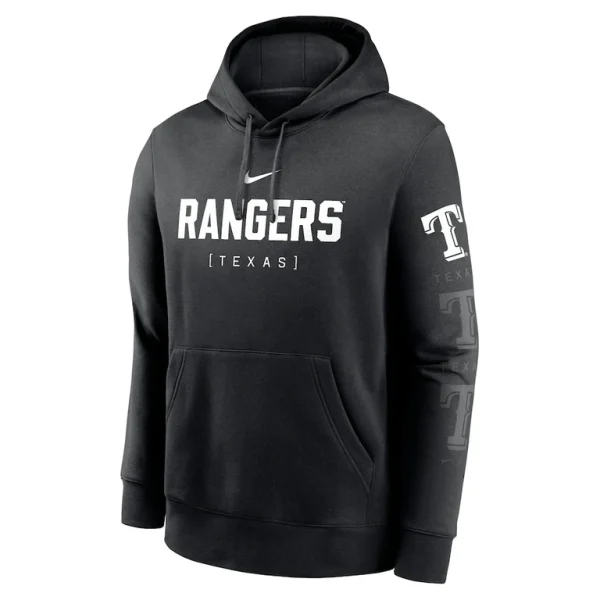 Texas rangers nike fashion club pullover hoodie Black M