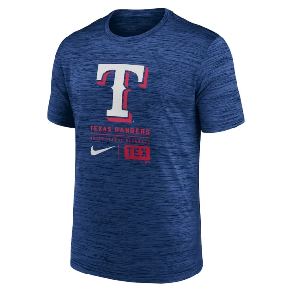 Texas rangers nike large logo velocity t shirt Royal M