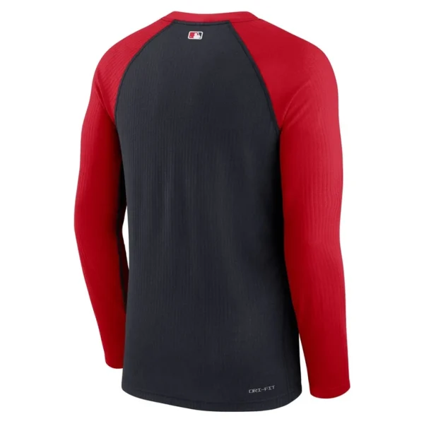 Washington nationals nike authentic collection game raglan performance long sleeve t shirt Navy L
