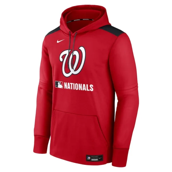 Washington nationals nike authentic collection performance pullover hoodie Red M