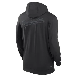Washington nationals nike authentic collection travel performance lightweight full zip hoodie Black M