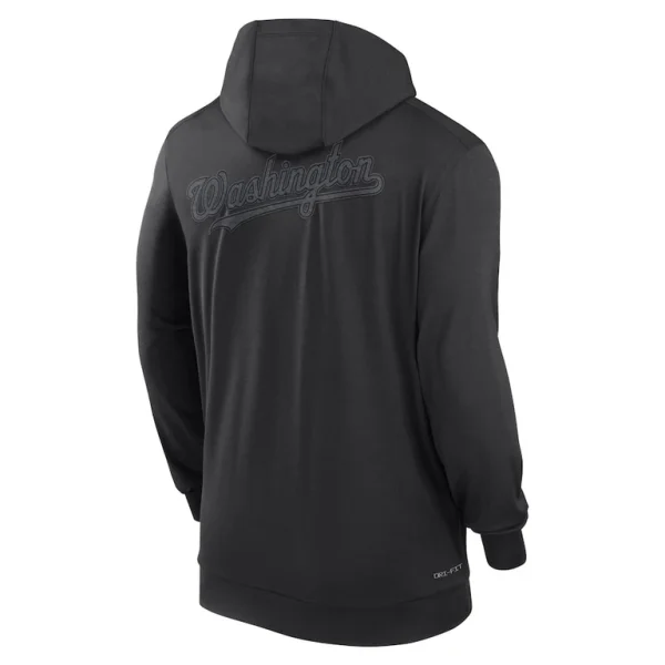 Washington nationals nike authentic collection travel performance lightweight full zip hoodie Black M