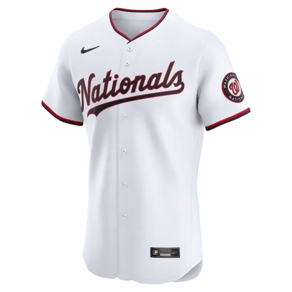 Washington nationals nike home elite custom jersey White 44