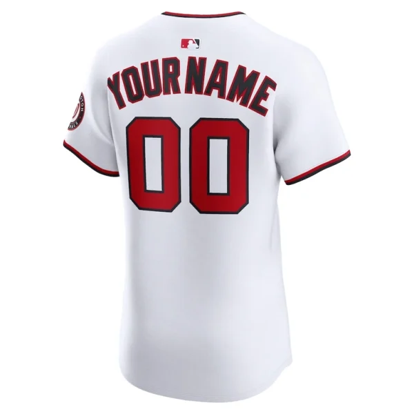 Washington nationals nike home elite custom jersey White 48