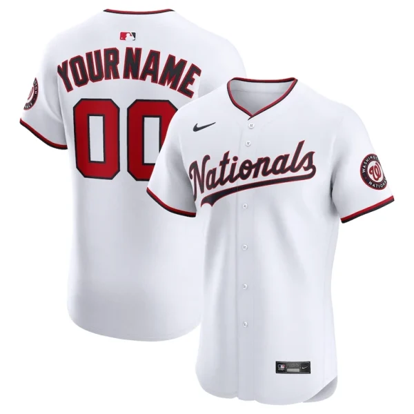 Washington nationals nike home elite custom jersey White