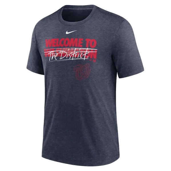 Washington nationals nike home spin tri blend t shirt Heather navy M