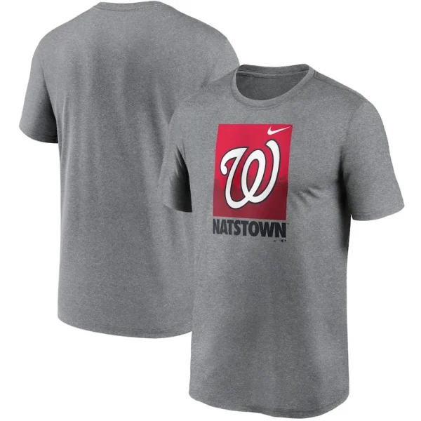 Washington nationals nike local logo legend t shirt Heathered gray