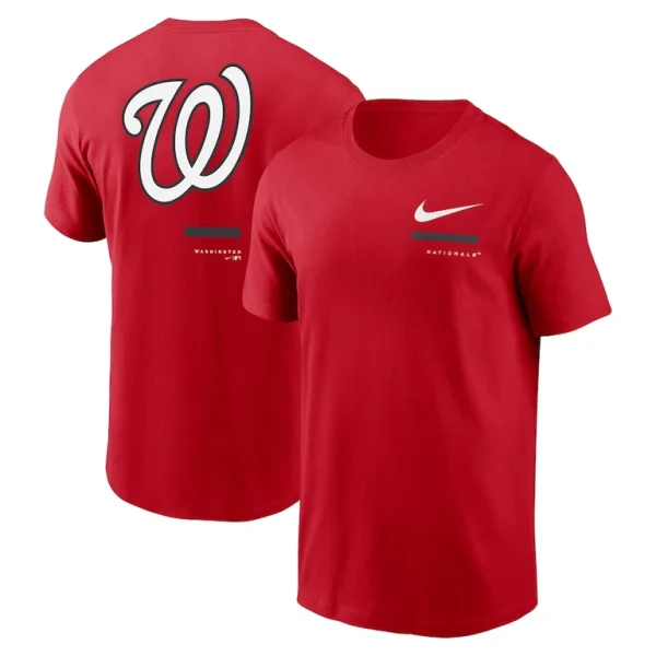 Washington nationals nike over the shoulder t shirt Red