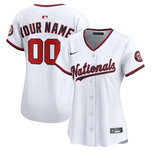 Washington nationals nike womens home limited custom jersey White
