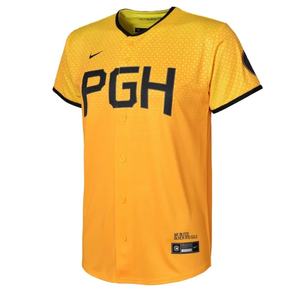 Willie stargell pittsburgh pirates nike youth city connect replica player jersey Gold Yth M