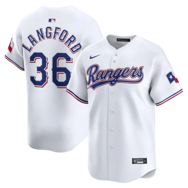 Wyatt langford texas rangers nike home limited player jersey White