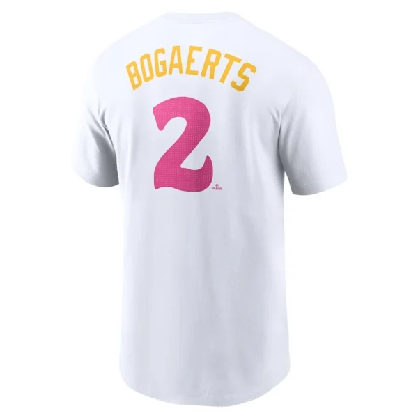 Xander bogaerts san diego padres nike city connect fuse name number t shirt White L
