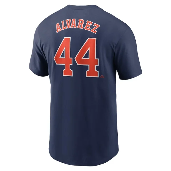 Yordan alvarez houston astros nike fuse name number t shirt Navy L